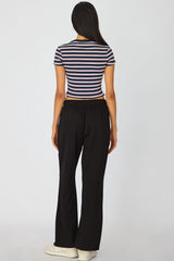 Black Track Pants Wide Leg