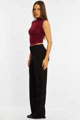 Black Straight Leg Pants Ponte