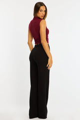 Black Straight Leg Pants Ponte