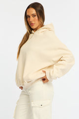 White Graphic Hoodie Sweater Long Sleeve
