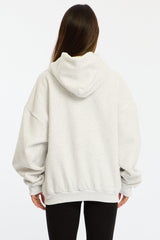 Grey Graphic Hoodie Sweater Long Sleeve