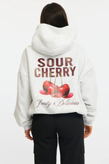Grey Graphic Hoodie Sweater Long Sleeve