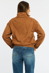 Brown Bomber Jacket Suede