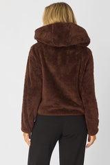Brown Zip-up Hoodie Ultra Soft Teddy Fleece