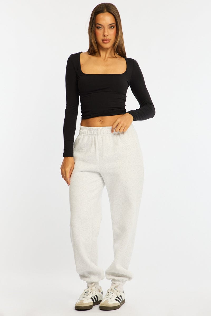 Grey Track Pants Elasticated Waist