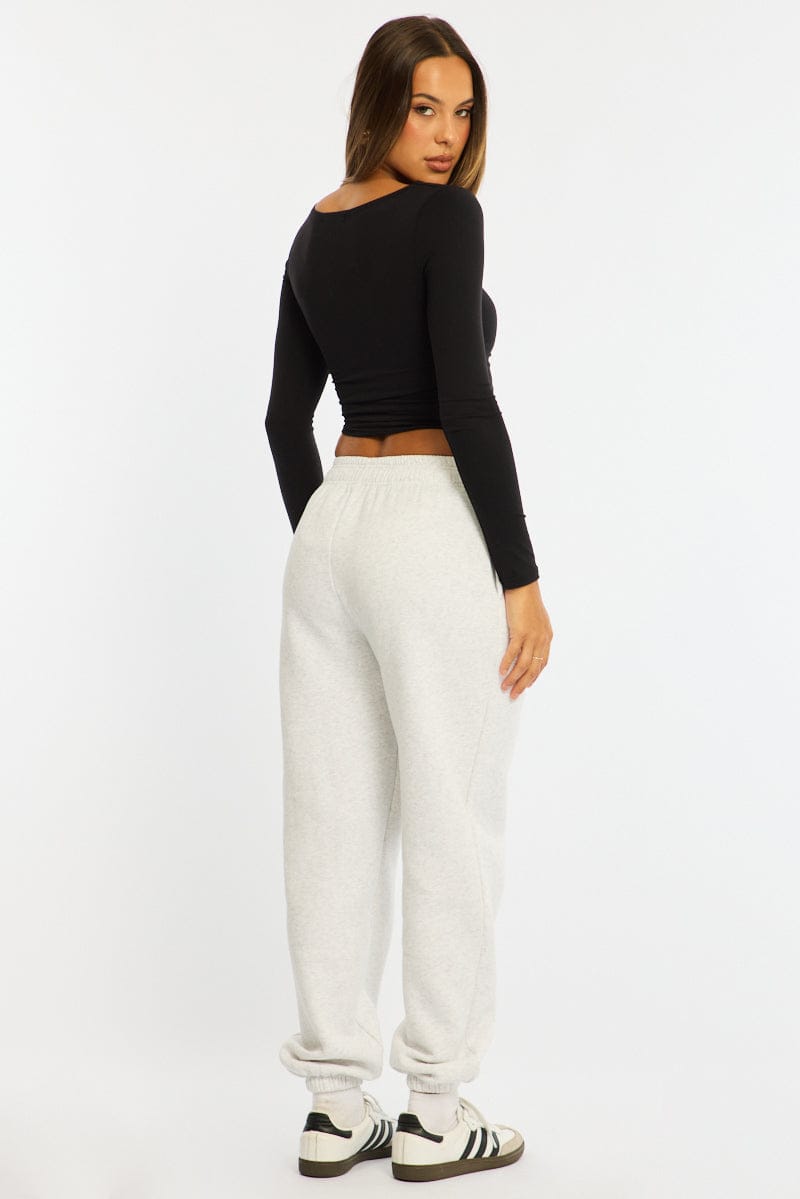 Grey Track Pants Elasticated Waist