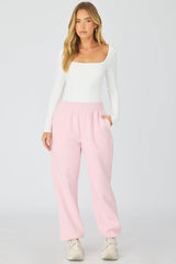 Pink Track Pants Elasticated Waist