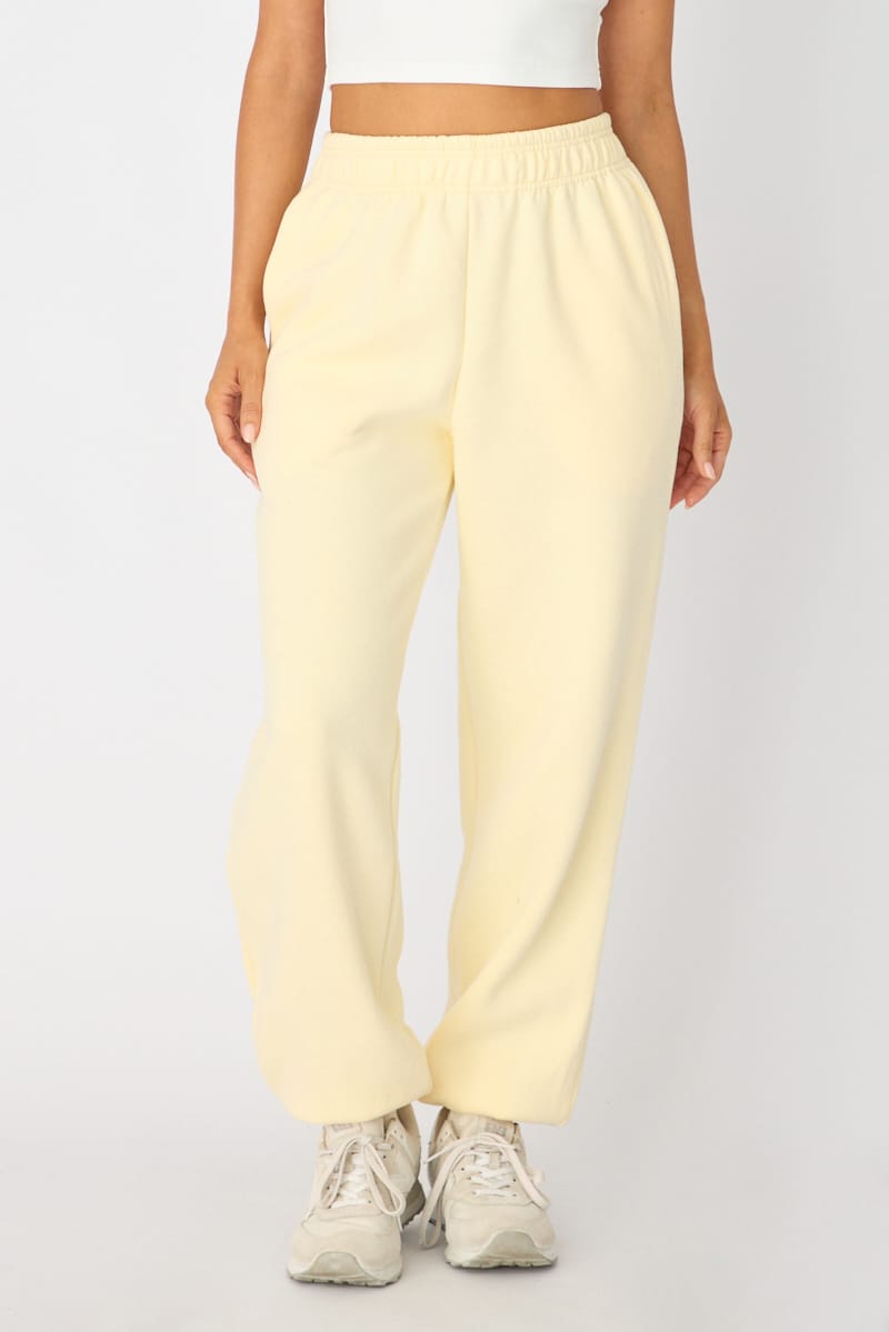 Yellow Track Pants Elasticated Waist