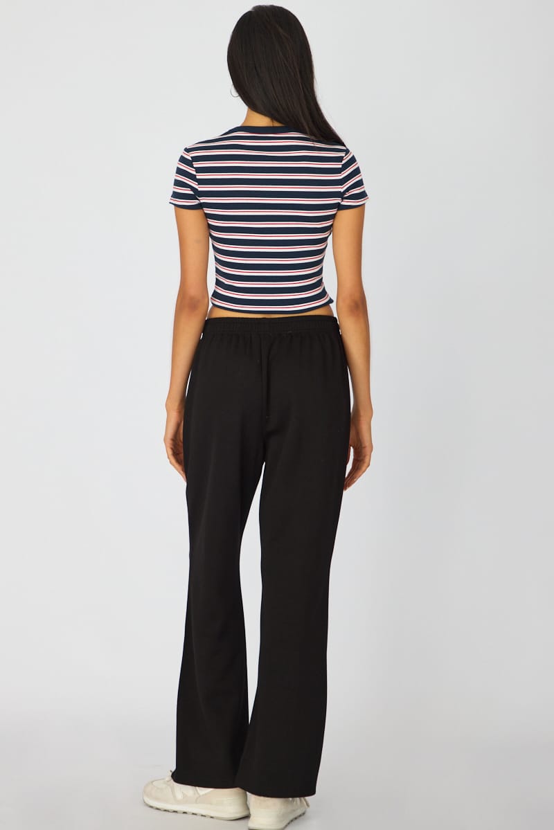 Black Track Pants Wide Leg