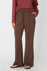 Brown Track Pants Wide Leg