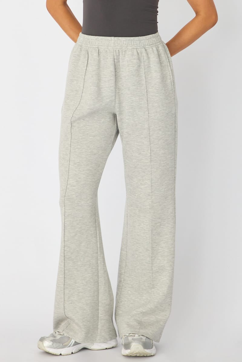 Grey Track Pants Wide Leg