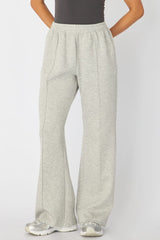 Grey Track Pants Wide Leg