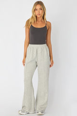 Grey Track Pants Wide Leg