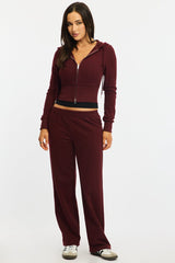 Red Track Pants Wide Leg