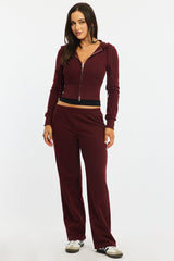Red Track Pants Wide Leg