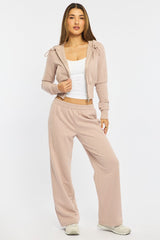 Brown Track Pants Wide Leg