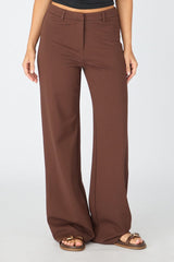 Brown Straight Leg Pants Ponte