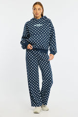 Blue Polka Dot Hoodie Sweater