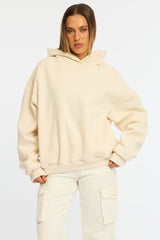 White Graphic Hoodie Sweater Long Sleeve
