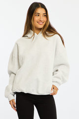 Grey Graphic Hoodie Sweater Long Sleeve