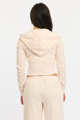 Pink Zip Through Hoodie