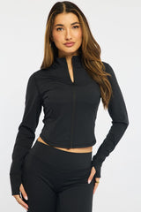 Black Active Jacket Long Sleeve
