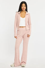 Pink Zip Through Cardigan Soft Touch