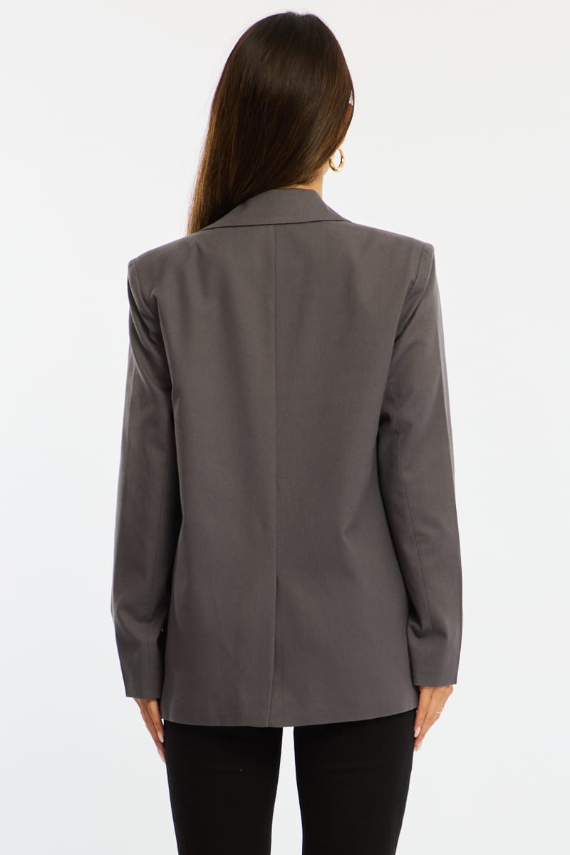 Grey Oversized Blazer